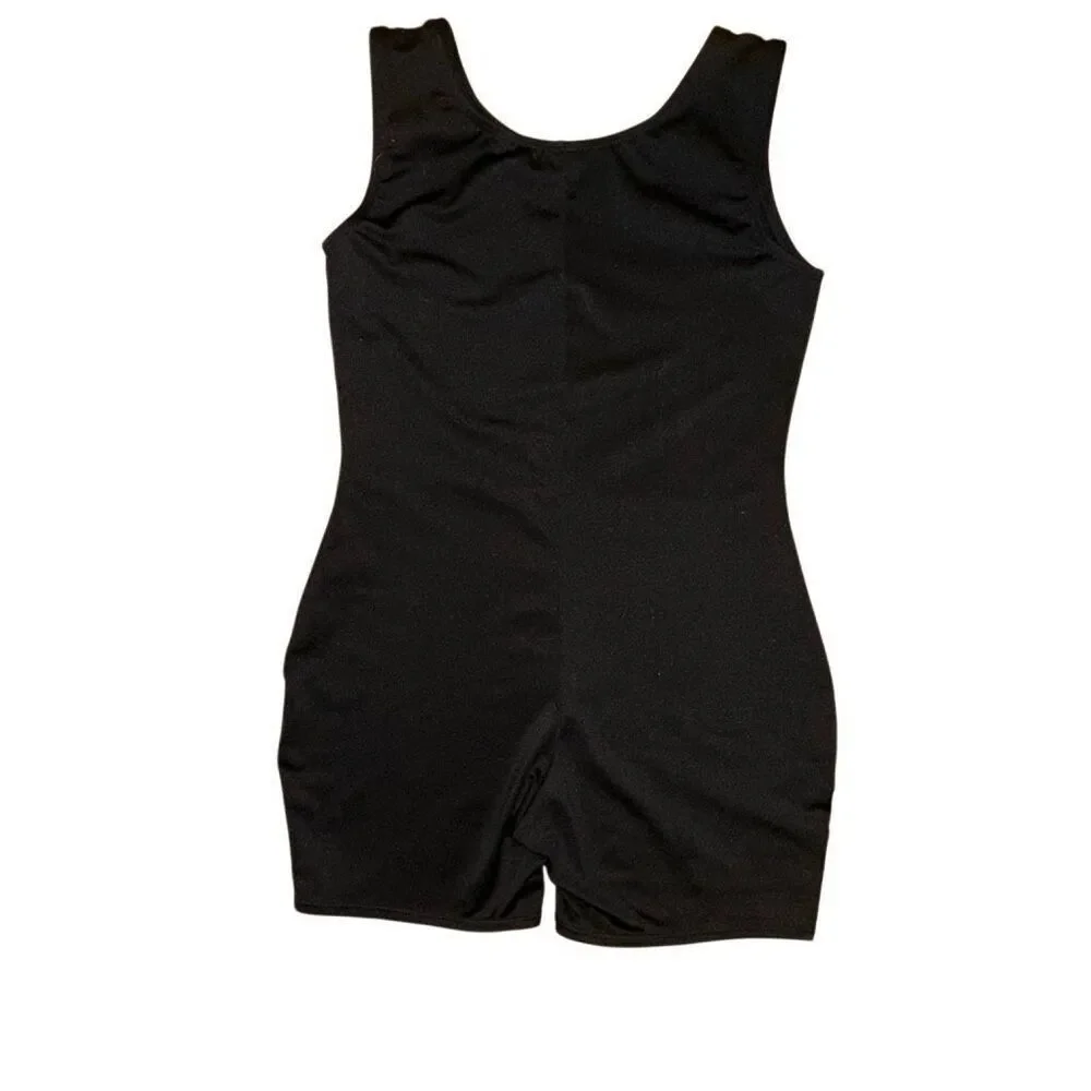 Cat& Jack  one piece leotard sz 14 rhinestone black shirts built in